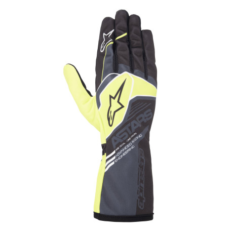 Kesztyűk Gokart kesztyű Alpinestars Tech-1 K Race V2 Corporate (belső varrás), antracit/fluo sárga | race-shop.hu