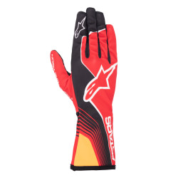 Gokart kesztyű Alpinestars Tech-1 K Race V2 Future (belső varrás), piros/mandarin