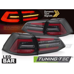 LED hátsó lámpák fekete, piros szekvenciális, VW GOLF 7 13-17 SW-hez