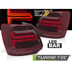 LED hátsó lámpák piros LED csíkkal VW POLO V 09-17-hez