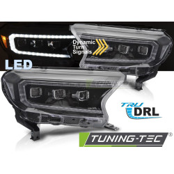 LED fényszórók fekete FORD RANGER V 16-22-höz