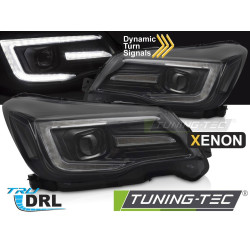 Xenon fényszórók TUBE LIGHT DRL fekete SUBARU FORESTER IV 13-18-hoz