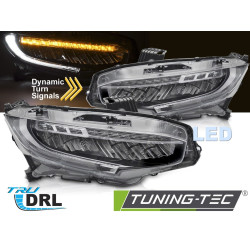 Full LED fényszórók fekete HONDA CIVIC X 16-21-hez