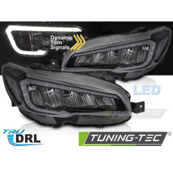 Fényszóró Fekete LED csőlámpa SUBARU WRX 14-22-hez
