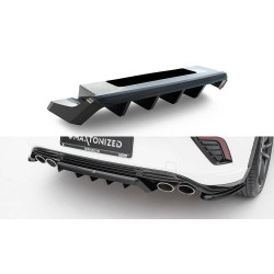 MAXTON DESIGN központi hátsó splitter Volkswagen T-Roc R Mk1-hez (függőleges sávokkal), fényes fekete