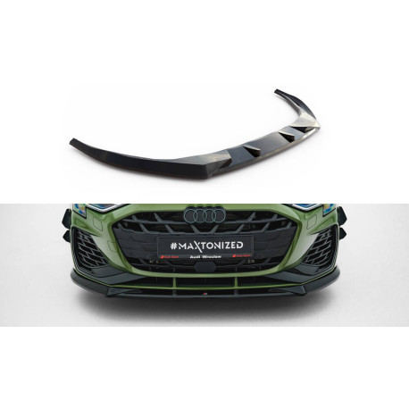 Body kitek és vizuális kiegészítők MAXTON DESIGN első splitter Audi A3 S-Line Sedan / S3 Sedan 8Y Facelift-hez, fényes fekete, V1 | race-shop.hu