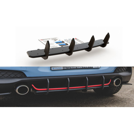 Body kitek és vizuális kiegészítők Street Pro Rear Diffuser V.1 Hyundai I30 N Mk3 Hatchback | race-shop.hu