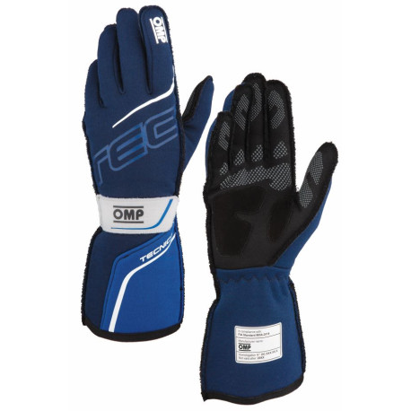 Kesztyűk FIA versenykesztyű OMP TECNICA (külső varrás), sötétkék/királykék | race-shop.hu