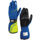 Versenykesztyű OMP TECNICA my2025 FIA homológ (külső varrás), kék/sárga