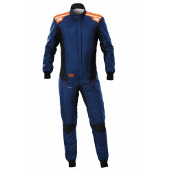 FIA verseny overál OMP TECNICA SuperLight, sötétkék/fluo/narancssárga