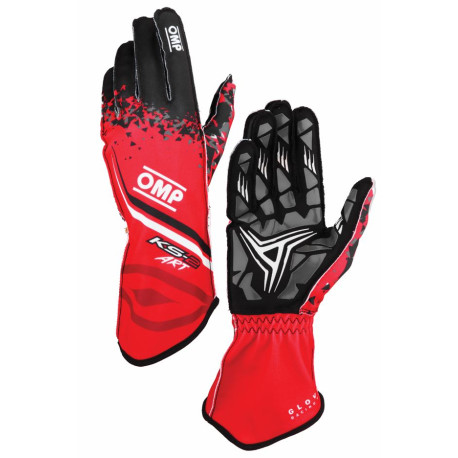 Kesztyűk Versenykesztyű OMP KS-2 ART my2025 (külső varrás) piros/fekete | race-shop.hu