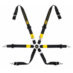 FIA 6 pontos biztonsági övek OMP ONE 2" WRC Endurance Pull Down, fekete