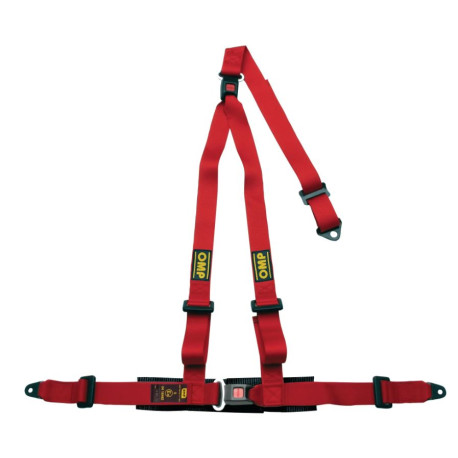 Biztonsági övek 3 pontos biztonsági övek OMP STRADA 3 ECE 16-08, piros | race-shop.hu