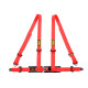 Biztonsági övek 4 pontos biztonsági övek OMP ROAD 4 Harness 16-08, piros | race-shop.hu