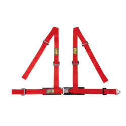 ECE 4 pontos sport biztonsági öv OMP ROAD 4M, piros
