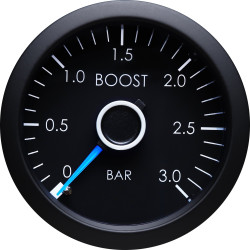 RACES VW sorozat mérőóra - Turbónyomás (3BAR, mechanikus) - kék/fehér