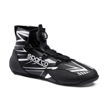 Cipők FIA gokart cipő Sparco K-RAPID (forgótárcsás zárás), fekete/fehér | race-shop.hu