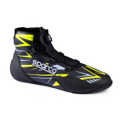 FIA gokart cipő Sparco K-RAPID (forgótárcsás zárás), világoskék/fluo sárga