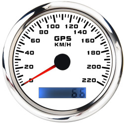 RACES Marine mérőóra FEHÉR - Kiegészítő sebességmérő (220kmh) GPS-érzékelővel