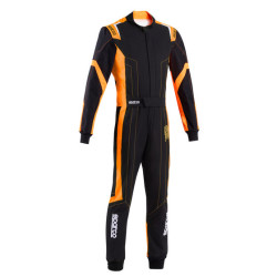 Race gyermek overall SPARCO THUNDER K48 ADV FIA-val, fekete/narancs