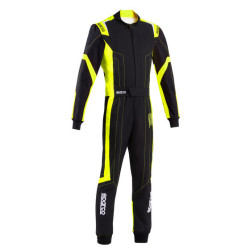 CIK-FIA gokart overál SPARCO THUNDER K48 ADV, fekete/fluo/sárga