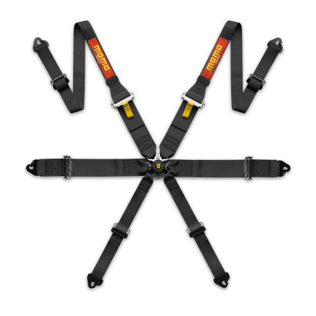 Biztonsági övek FIA FHR 6 pontos biztonsági öv MOMO PRO DRIVER 3" (76 mm), fekete | race-shop.hu