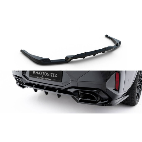 Body kitek és vizuális kiegészítők MAXTON DESIGN hátsó splitter BMW X4 M-Pack G02 Facelift-hez (függőleges sávokkal), fényes fekete, V2 | race-shop.hu