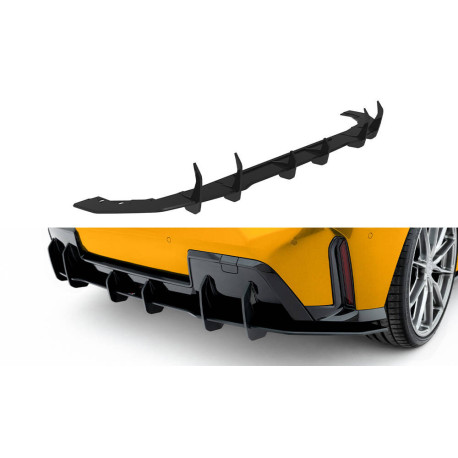 Body kitek és vizuális kiegészítők Hátsó Diffúzor BMW 1 M-Pack F70 (Fekete-Piros) | race-shop.hu