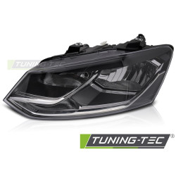 Bal első fényszóró fekete TYC VW POLO 6R 14-17-hez