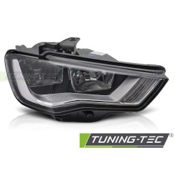 Fényszóró fekete jobb oldal TYC AUDI A3 8V 12-16-hoz