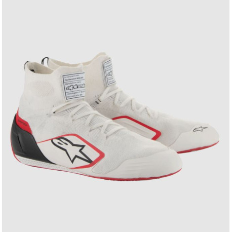 Cipők FIA versenycipő Alpinestars Supertech, fehér/piros/fekete | race-shop.hu
