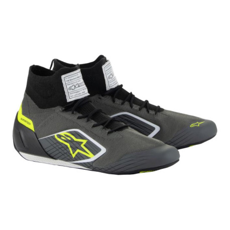Cipők FIA versenycipő Alpinestars Supertech, szürke/fluo sárga | race-shop.hu
