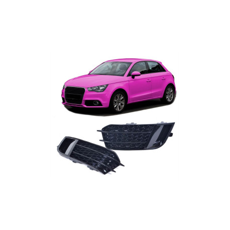 Body kitek és vizuális kiegészítők RACES ködlámpa keret Audi A1 8X Gloss Black-hoz | race-shop.hu