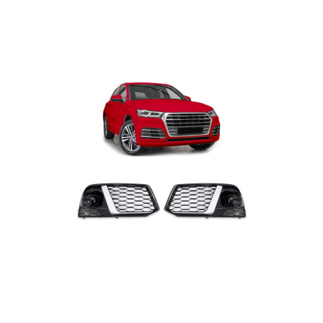 Body kitek és vizuális kiegészítők RACES ködlámpa keret Audi Q5 FY Silver-hez | race-shop.hu