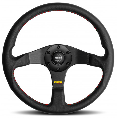 Kormányok 3 küllős kormánykerék Black MOMO TUNER 320mm, bőr | race-shop.hu