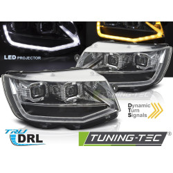 LED fényszórók Tube Light króm DRL SEQ VW T6 15-19-hez