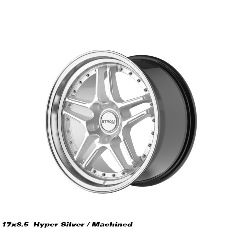 ALU disky STROM STROM DS-05 felni 17x8.5 5x120 72.6 ET30, Hyper Ezüst / Polírozott tányér | race-shop.hu