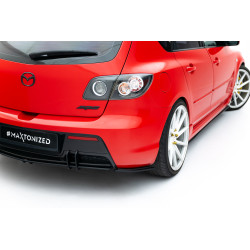 Street Pro hátsó oldalsó splitterek Mazda 3 MPS Mk1 EU verzió (fekete-piros)
