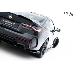 MAXTON DESIGN hátsó oldalsó splitterek BMW 4 M-Pack G22 / G23 / G22 Facelift / G23 Facelift-hez, fényes fekete, V8