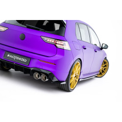 MAXTON DESIGN hátsó oldalsó splitterek Volkswagen Golf R Mk8 Facelift-hez, fényes fekete, V6