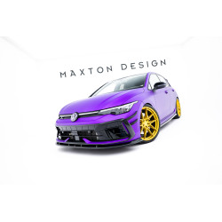 MAXTON DESIGN első splitter Volkswagen Golf R Mk8 Facelift-hez, fényes fekete, V2