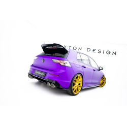 MAXTON DESIGN hátsó oldalsó splitterek Volkswagen Golf R Mk8 / Mk8 Facelift-hez, fényes fekete, V8