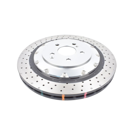DBA fékek DBA 5000 series Crossed Drilled & Dimpled Silver Hat DBA53359SLVXD (2 pcs) | race-shop.hu