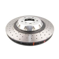 DBA 5000 series Crossed Drilled & Dimpled Silver Hat DBA53298SLVXD (2 pcs)