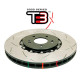 DBA fékek DBA 5000 series T3 Slotted Black Hat DBA52832BLKS (2 pcs) | race-shop.hu