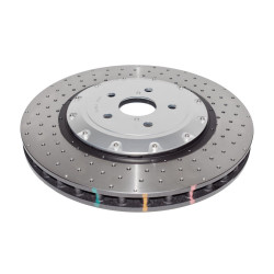 DBA 5000 series Crossed Drilled & Dimpled Silver Hat DBA52788SLVXD (2 pcs)