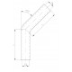 Redukciós könyök 45° Szilikon cső szűkítő könyök RACES Basic 45° 63mm (2,5") - 80mm (3,15") (turbócső) | race-shop.hu