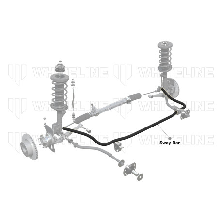 Stabilizátorok és stabilizátorrudak WHITELINE első stabilizátor Toyota Corolla-hoz, 22 mm, BTF7 | race-shop.hu