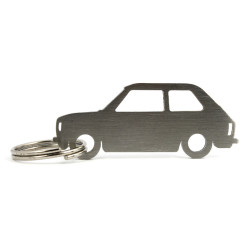 Fiat 126p stainless steel keychain