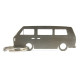Car-Shapes keychains VW Volkswagen VW T3 stainless steel keychain | race-shop.hu